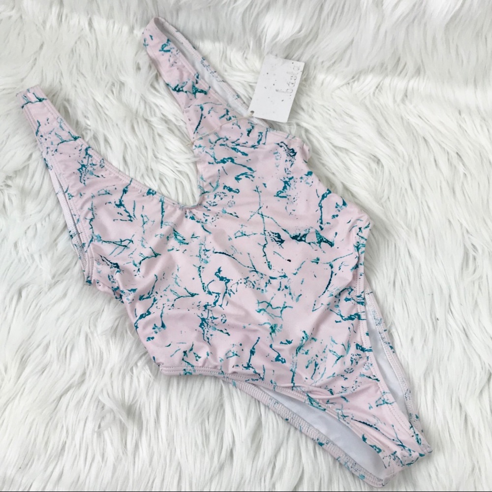 Anthropologie Basta Surf Pink One Piece Swimsuit - Picture 2 of 8